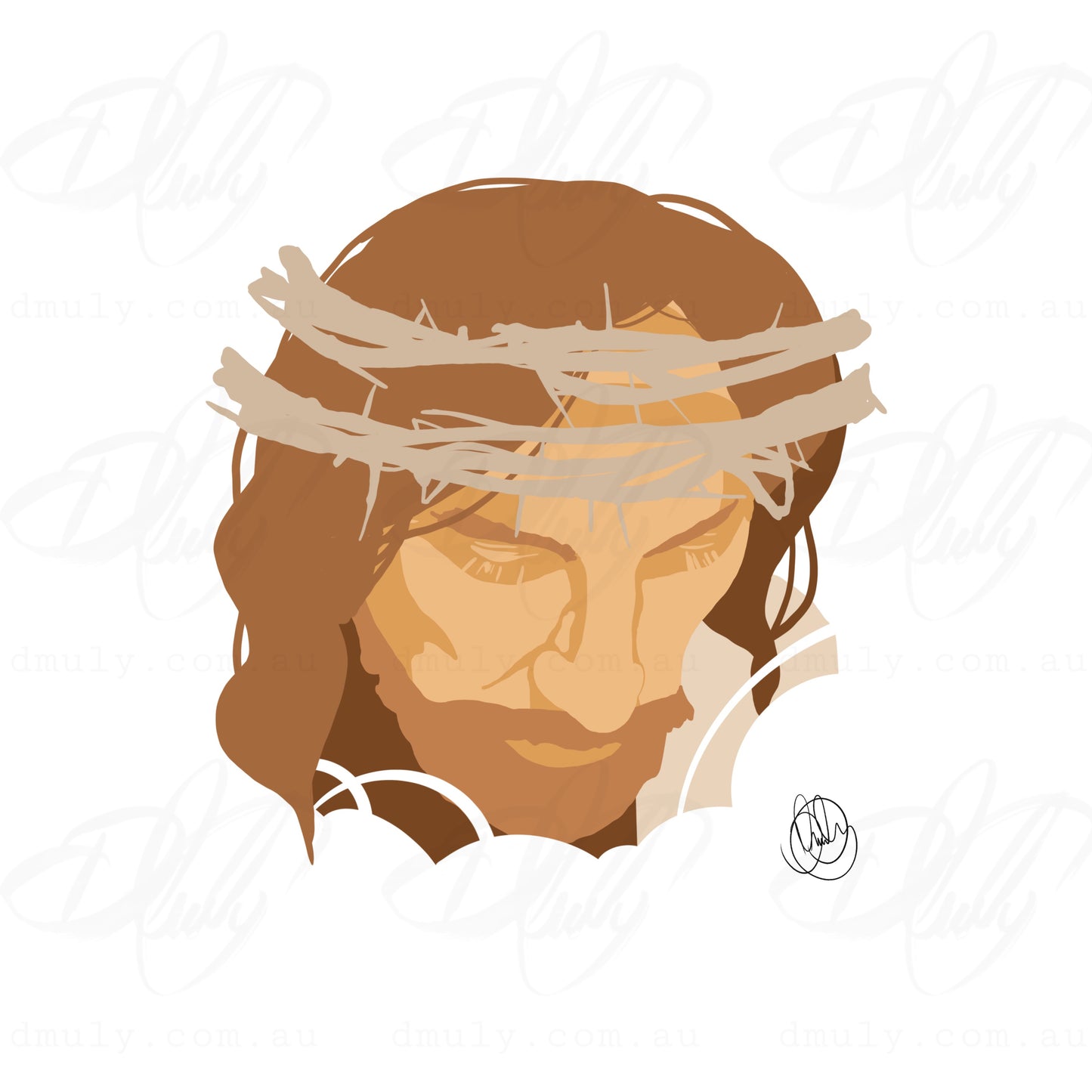 Coloured Jesus Print for Kids
