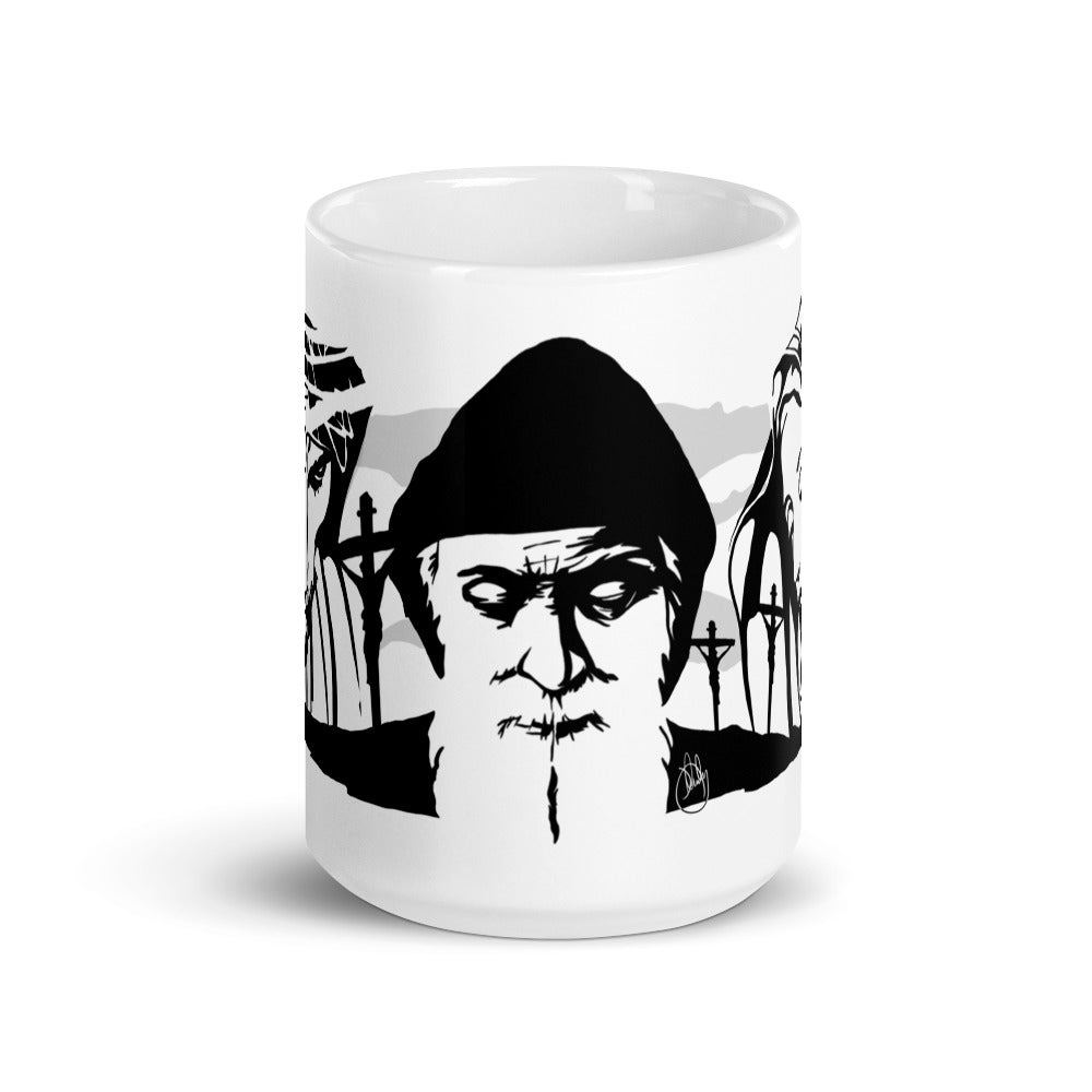 Jesus, Saint Charbel & Mother Mary Coffee Mug
