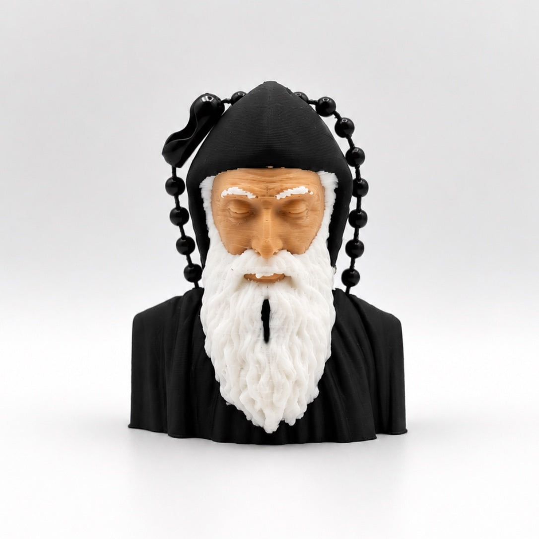 Saint Charbel 40mm 3D Printed Keychain