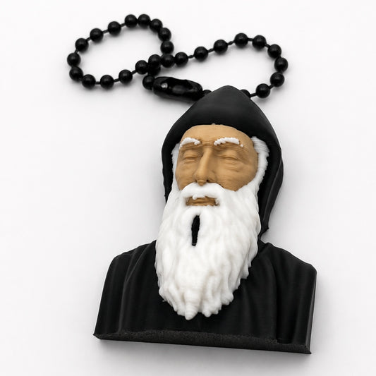 Saint Charbel 40mm 3D Printed Keychain