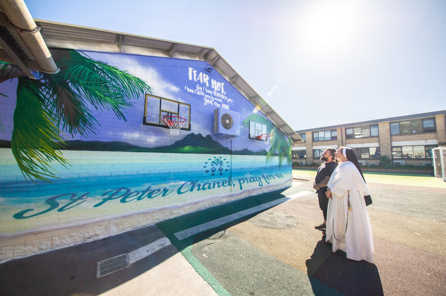 St Peter Chanel — a mural for the school community