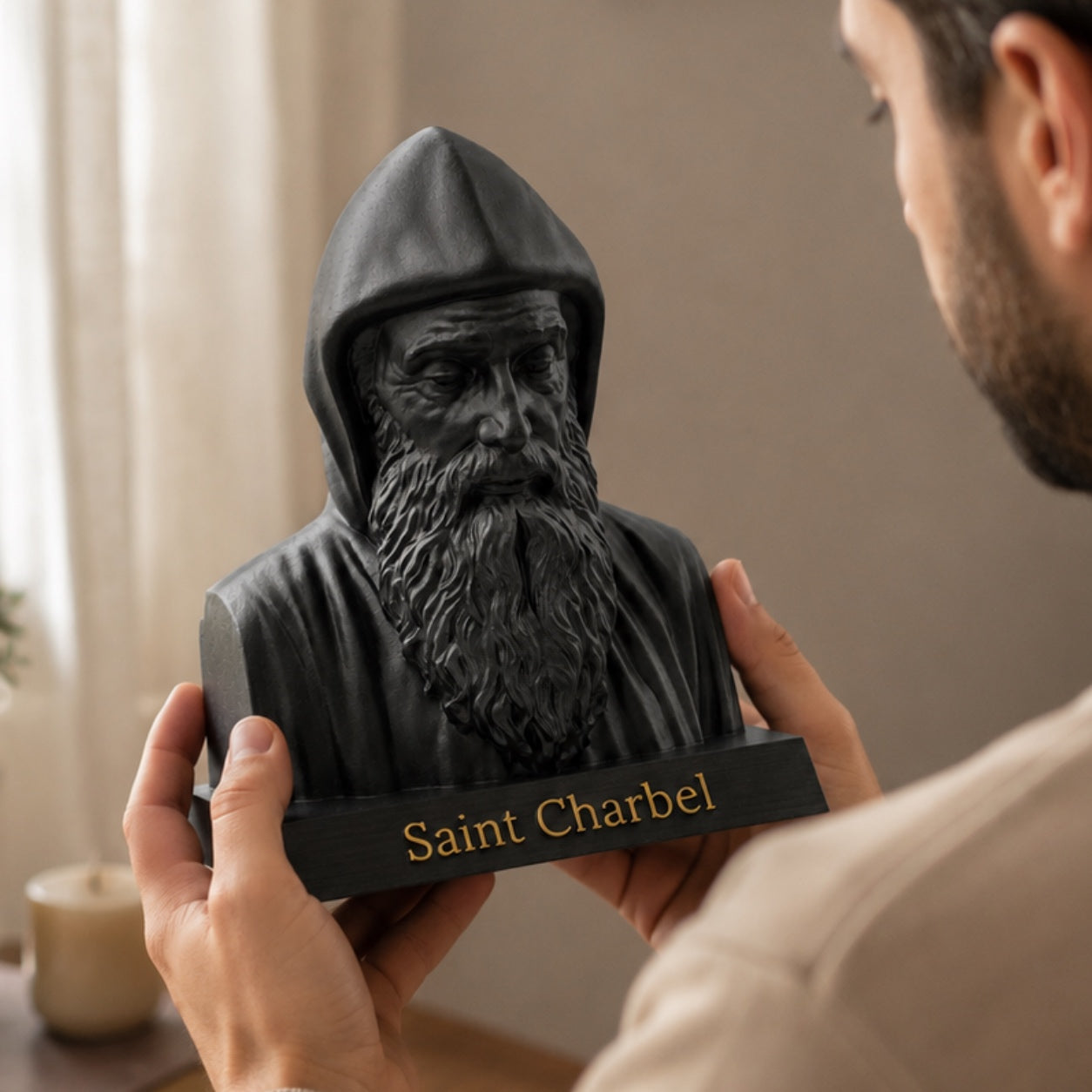 Obsidian Legacy Saint Charbel Bust