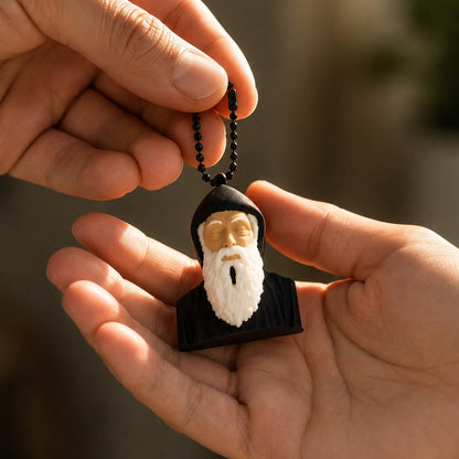 Saint Charbel 40mm 3D Printed Keychain
