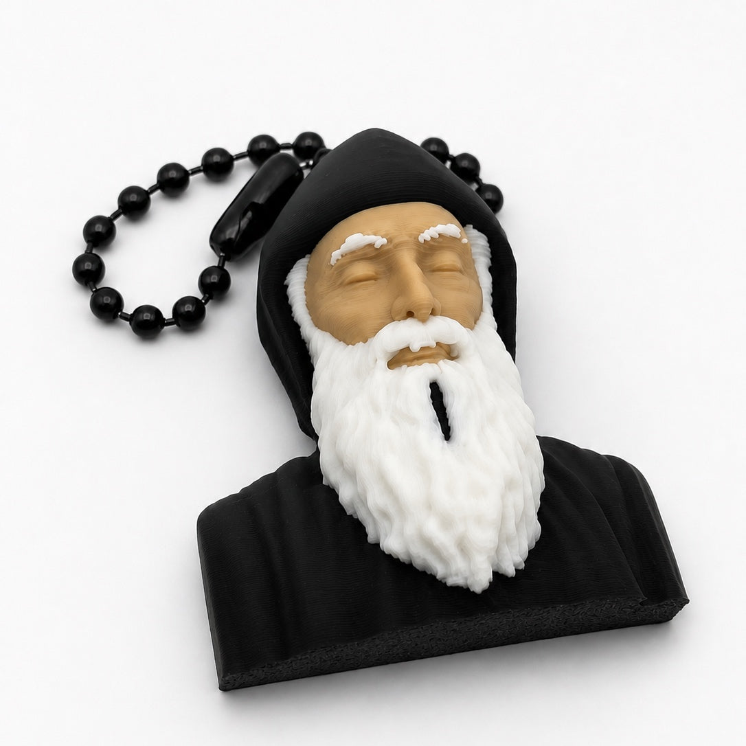 Saint Charbel 40mm 3D Printed Keychain