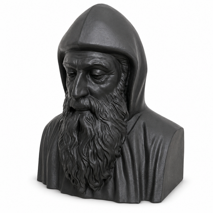 Obsidian Saint Charbel Hand-Finished Bust