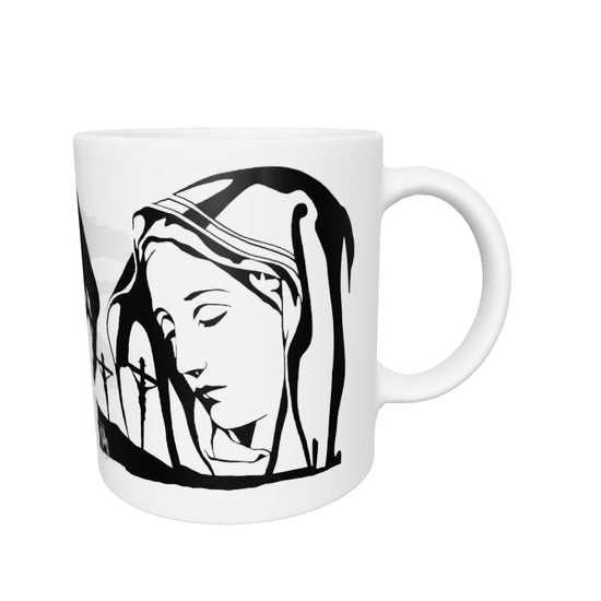 Jesus, Saint Charbel & Mother Mary Coffee Mug