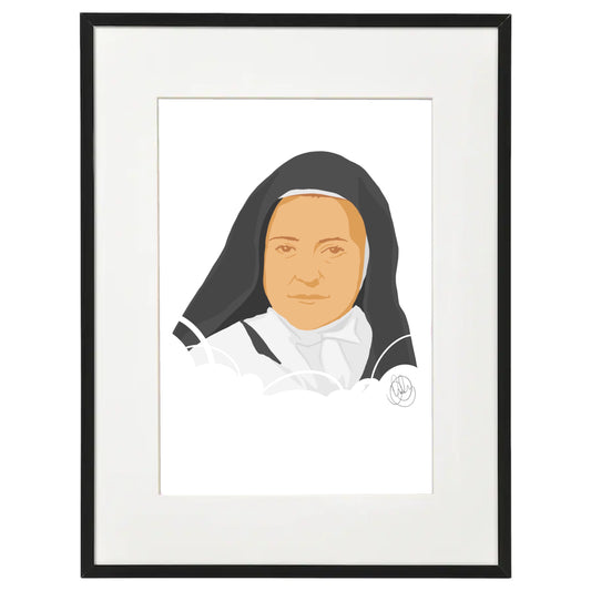 St Therese of Lisieux Coloured Print for kids